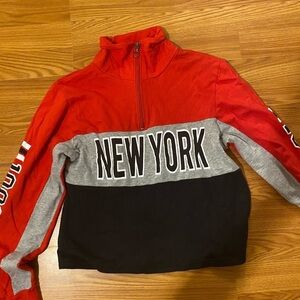 On Fire Cropped Long Sleeve Tee Large (GJ)